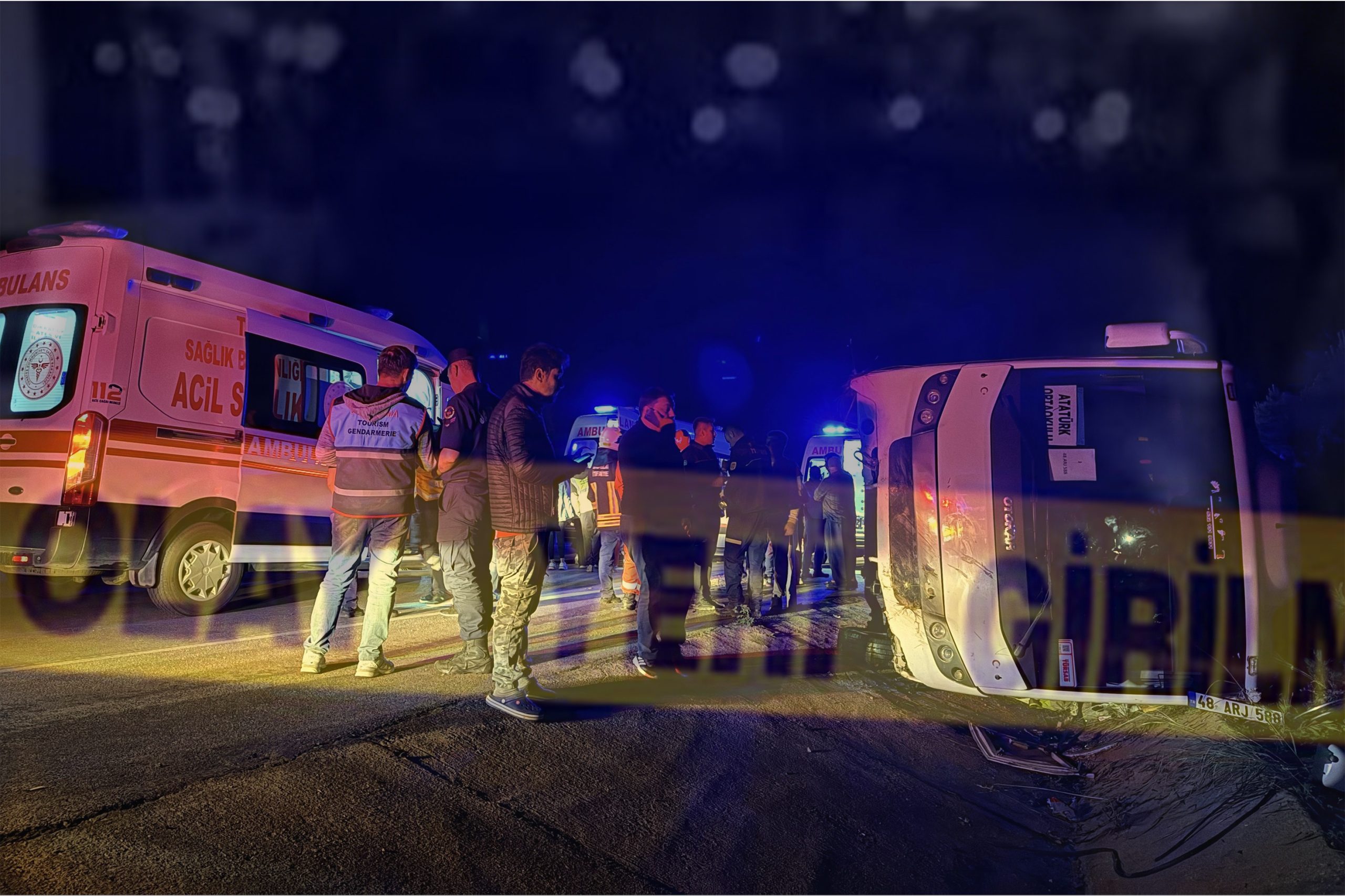 Fethiye-Muğla kara yolu Göcek mevkiinde,