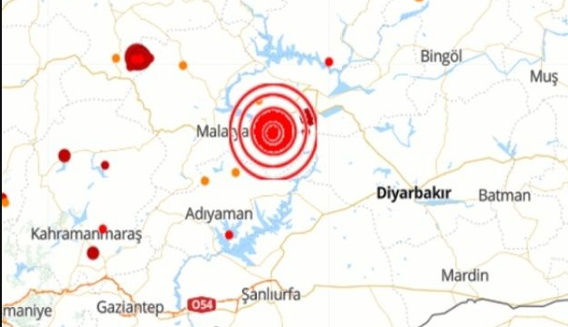 Malatya’da 5,9 Büyüklüğünde Deprem