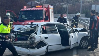 Burdur-Antalya karayolunda yol çizgi çalışması